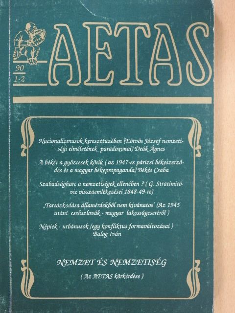 Balla D. Károly - Aetas 1990/1-2. (dedikált példány) [antikvár]