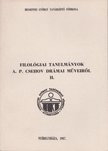 Dr. Répási Györgyné, Csekéné dr. Jónás Erzsébet - Filológiai tanulmányok A. P. Csehov drámai műveiről II. [antikvár]