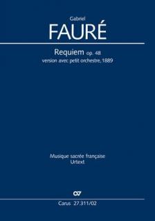 FAURÉ - REQUIEM VERSION AVEC PETIT ORCHESTRE OP. 48 VOCAL SCORE