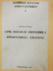 Gombás András - Lapok Tiszavasvári történetéből I. [antikvár]