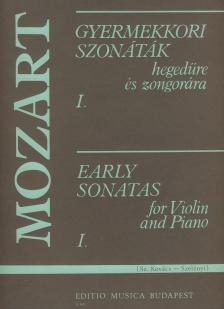 MOZART,W.A - GYERMEKKORI SZONÁTÁK I.HEGEDŰRE ÉS ZONGORÁRA (SZ.KOVÁCS-SZELÉNYI)
