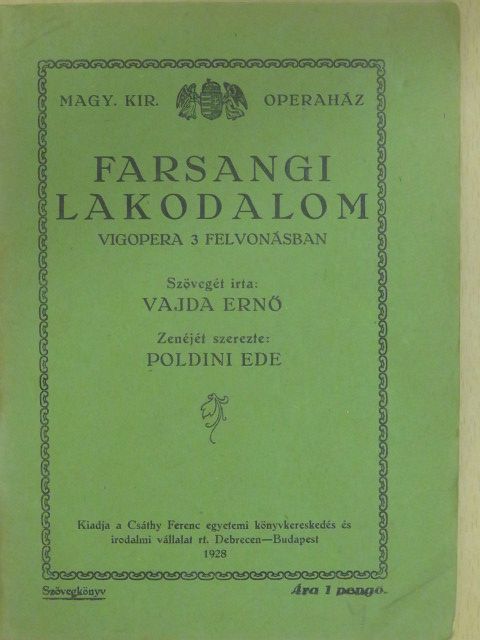 Poldini Ede - Farsangi lakodalom [antikvár]