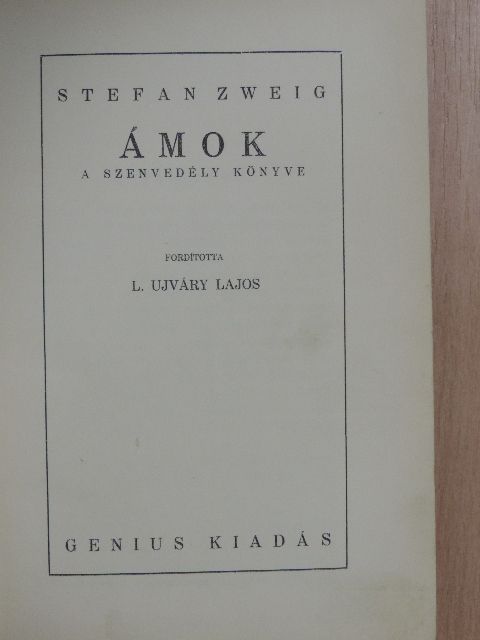 Stefan Zweig - Ámok [antikvár]