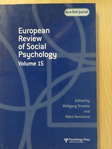 Bernd Simon - European Review of Social Psychology 15. [antikvár]