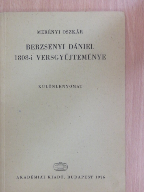 Merényi Oszkár - Berzsenyi Dániel 1808-i versgyűjteménye [antikvár]
