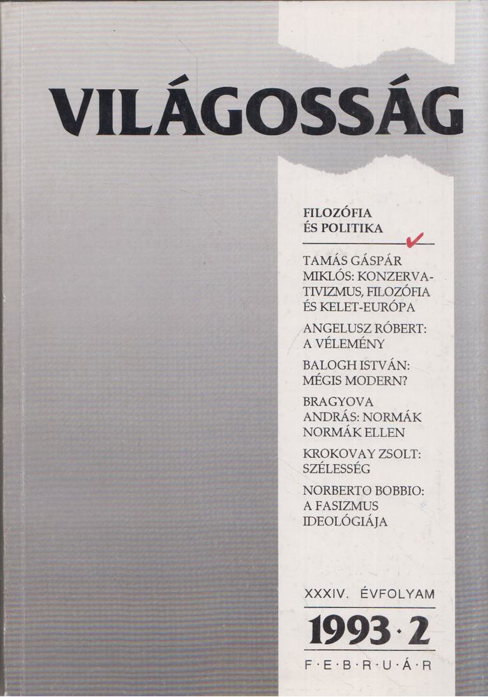 PAPP GÁBOR - Világosság 1993/2. [antikvár]