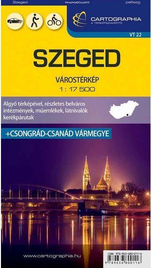Szeged várostérkép (vármegye térképpel)