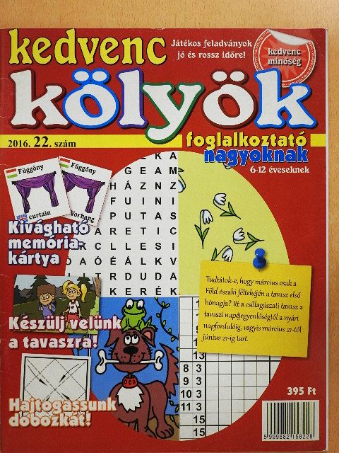 Kedvenc Kölyök Foglalkoztató nagyoknak 2016/22. [antikvár]