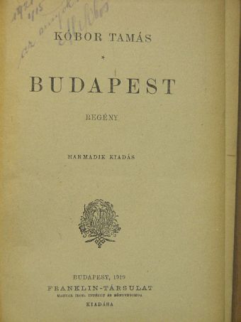 Kóbor Tamás - Budapest [antikvár]