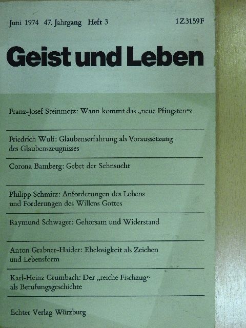 Corona Bamberg - Geist und Leben Juni 1974 [antikvár]