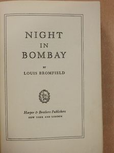 L. Bromfield - Night in Bombay [antikvár]