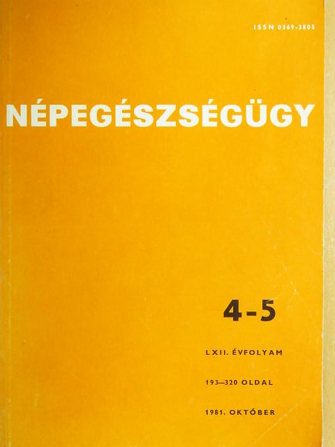 Dr. Bodnár Lóránt - Népegészségügy 1981. október [antikvár]