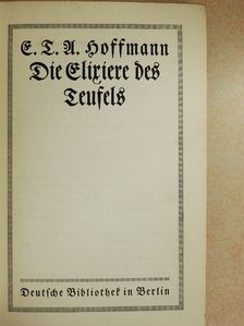 E. T. A. Hoffman - Die Elixiere des Teufels (gótbetűs) [antikvár]