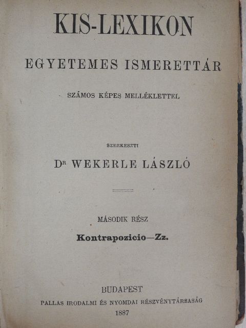 Kis-Lexikon II. (töredék) [antikvár]