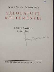 Hölderlin - Novalis és Hölderlin válogatott költeményei [antikvár]