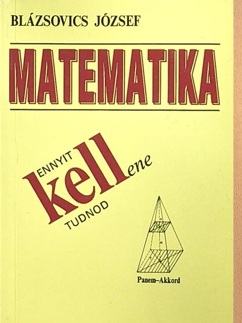 Blázsovics József - Matematika [antikvár]