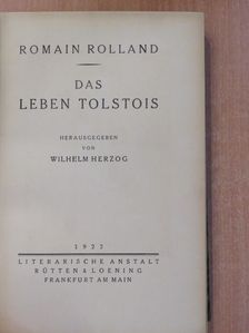 Romain Rolland - Das leben Tolstois [antikvár]