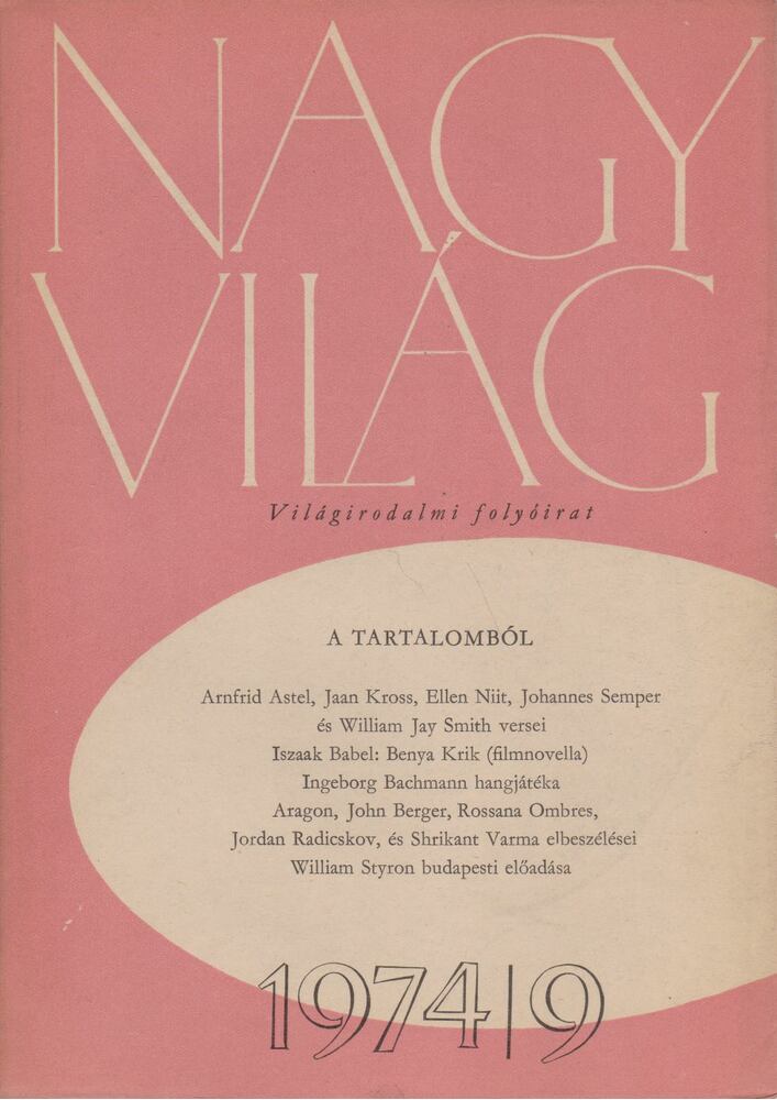 KÉRY LÁSZLÓ - Nagyvilág 1974/9. [antikvár]