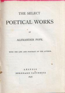 Alexander Pope - The Select Poetical Works of Alexander Pope [antikvár]