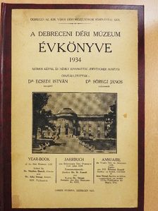 A Debreceni Déri Múzeum évkönyve 1934 [antikvár]
