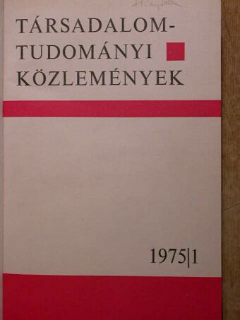 Balázs József - Társadalomtudományi Közlemények 1975/1-4. [antikvár]