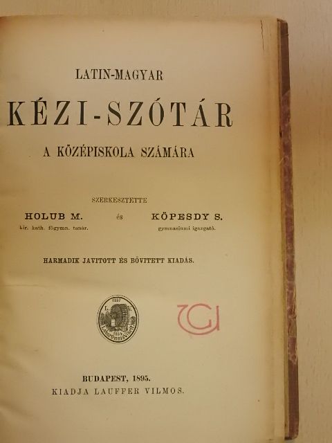 Latin-magyar kézi-szótár [antikvár]