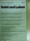 Friedrich Wulf - Geist und Leben April 1974 [antikvár]
