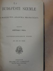 Havass Rezső - Budapesti Szemle 79. kötet 211-213. szám [antikvár]