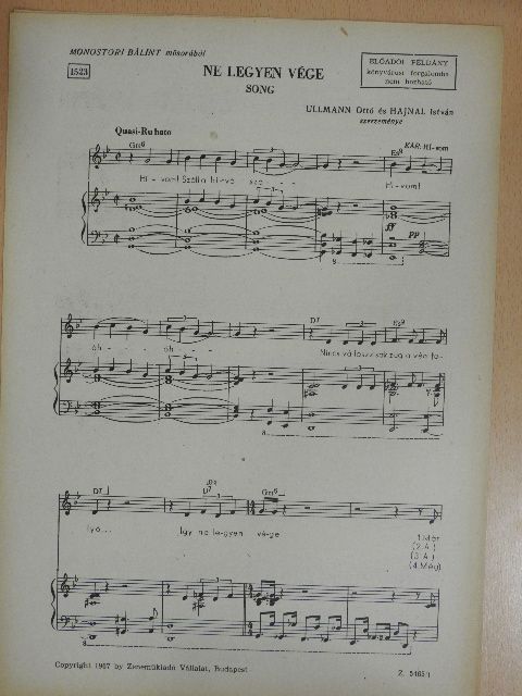 Hajnal István - Ne legyen vége [antikvár]