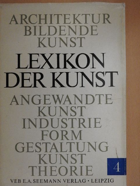 Lexikon der Kunst IV (töredék) [antikvár]