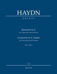 HAYDN JOSEPH - KONZERT IN C FÜR VIOLONCELLO UND ORCHESTER HOB. VIIb:1, STUDIENPARTITUR