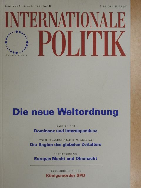 Ivo H. Daalder - Internationale Politik Mai 2003 [antikvár]