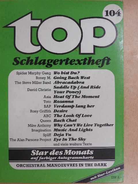 Boney M. - Top Schlagertextheft 104 [antikvár]