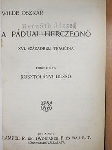 Halfdan Langaard - A páduai herczegnő/Wilde Oszkár/Három mese/A readingi fegyház balladája/Lady Windermere legyezője/Bunbury/Byron [antikvár]