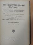 Bartucz Lajos - Természettudományi Közlöny 1914. január-december/Pótfüzetek a Természettudományi Közlönyhöz 1914. január-december [antikvár]