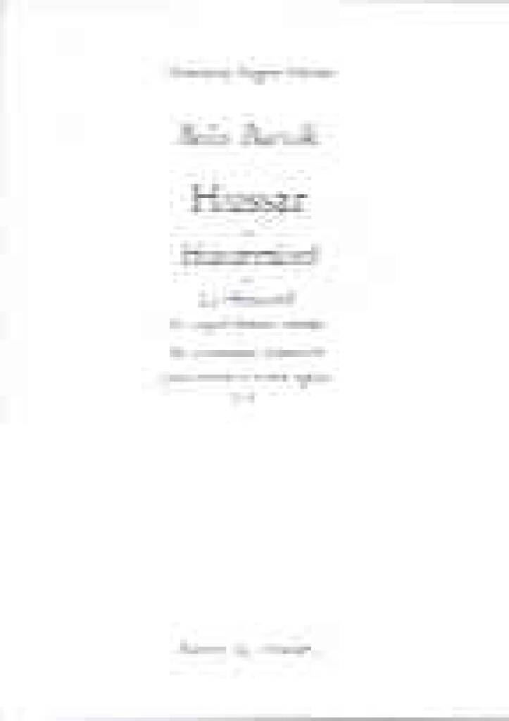 Bartók Béla - HUSSAR FOR 2-PART FEMALE CHORUS