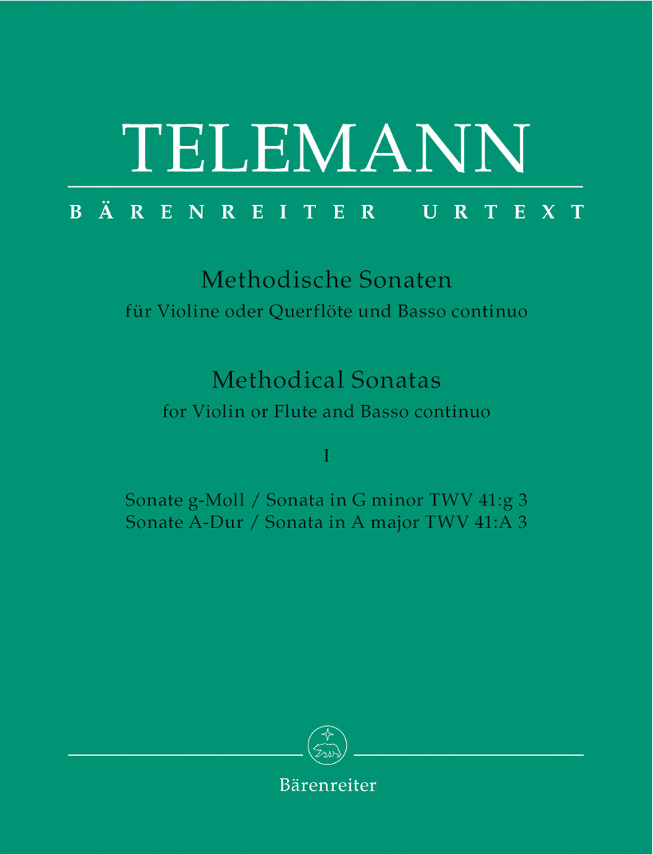 TELEMANN - METHODISCHE SONATEN FÜR VIOLINE ODER QUERFLÖTE UND BASSO CONTINUO I