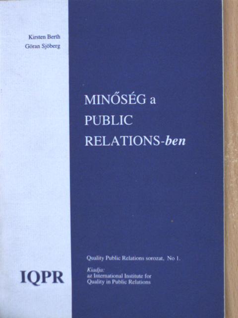 Göran Sjöberg - Minőség a Public Relations-ben [antikvár]