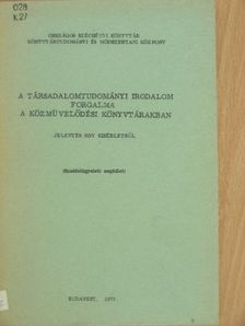 Katsányi Sándor - A társadalomtudományi irodalom forgalma a közművelődési könyvtárakban [antikvár]