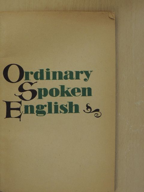 E. L. Kritchevskaya - Ordinary Spoken English [antikvár]