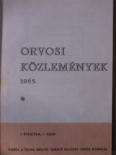 Dr. Ablonczy Pál - Orvosi Közlemények 1965-1966. (vegyes számok) (5 db) [antikvár]