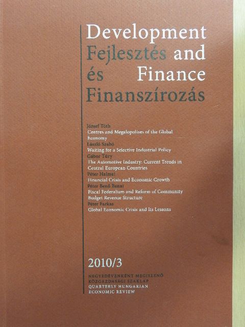 Gábor Túry - Fejlesztés és Finanszírozás 2010/3 [antikvár]
