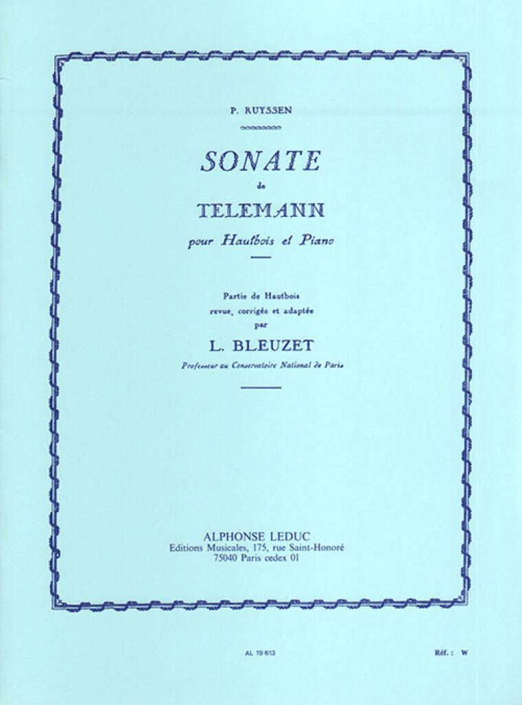 TELEMANN - SONATE IN A MINOR FOR OBOE AND PIANO