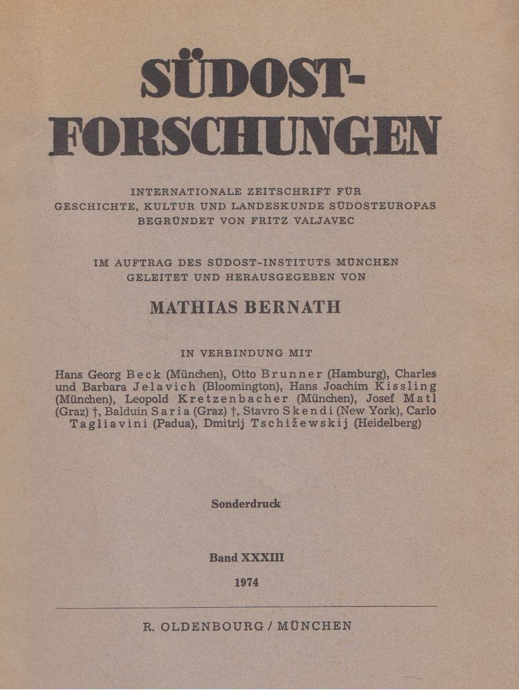 Mathias Bernath - Südost-Forschungen Band XXXIII [antikvár]