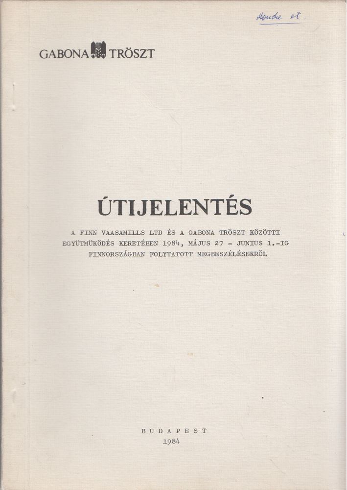 Útijelentés [antikvár]