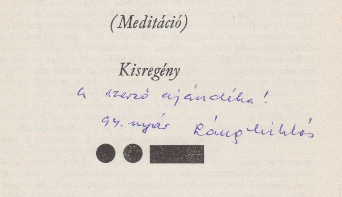 Láng Miklós - Két rövid egy hosszú (dedikált) [antikvár]