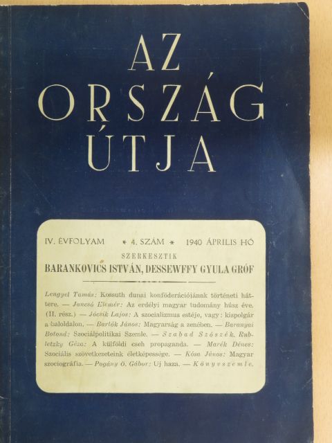 Baranyai Botond - Az ország útja 1940. április [antikvár]
