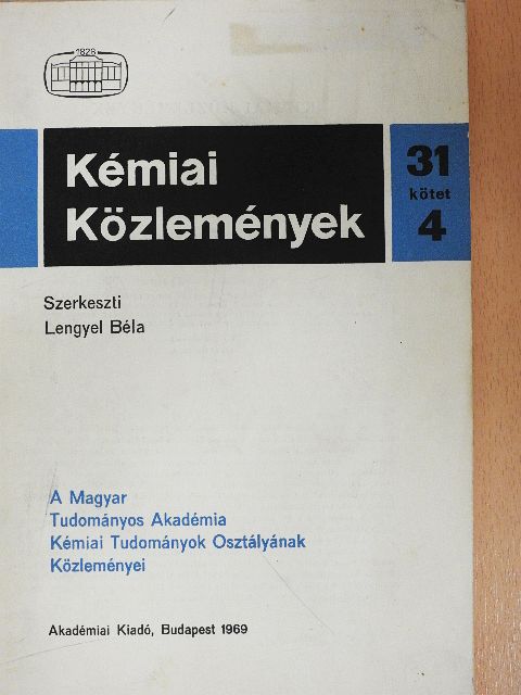 Kováts Zoltán - Kémiai Közlemények 1969/4. [antikvár]