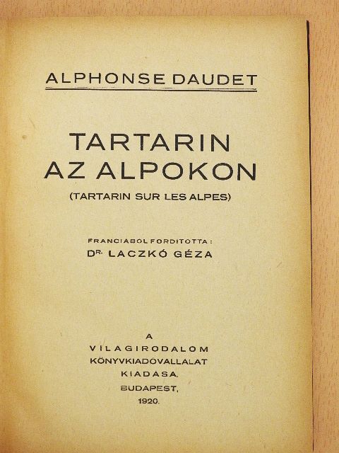 Alphonse Daudet - Tartarin az Alpokon [antikvár]