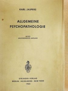 Karl Jaspers - Allgemeine Psychopathologie [antikvár]